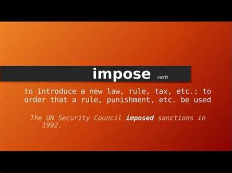 The Meaning Of Impose
